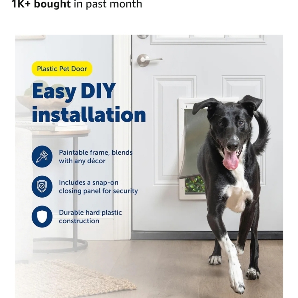 PetSafe Plastic Pet Door - White.  Large
